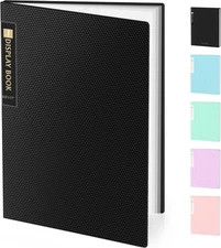 18-Pocket Binder 8.5x11 Heavy Duty Art Portfolio with Clear Plastic Sheet Protec