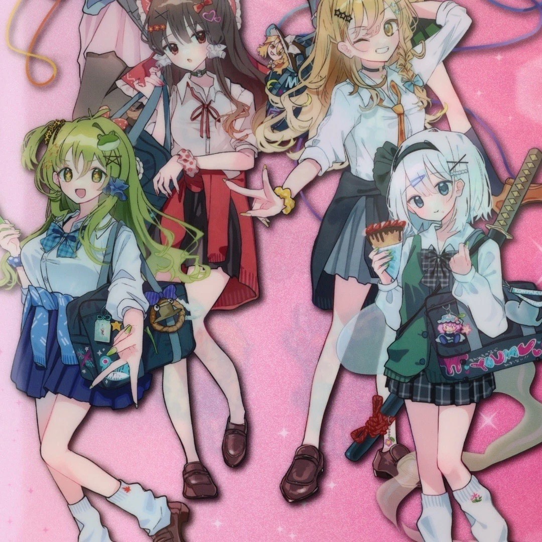Touhou Project A4 Clear File & B6 Notebook Set Heisei Gyaru Japan