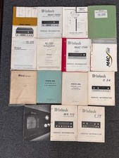 MCINTOSH 15 VARIOUS RECEIVERS MANUALS