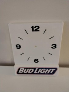 1991 BUD LIGHT PRESTIGE BACKBAR CLOCK   FACE ONLY