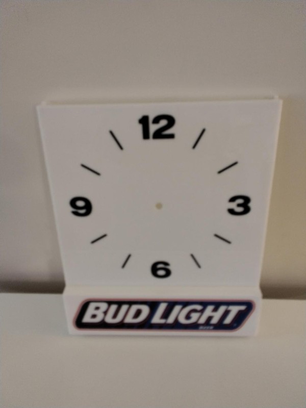 1991 BUD LIGHT PRESTIGE BACKBAR CLOCK   FACE ONLY