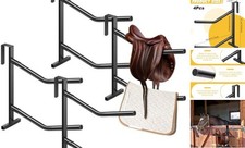 Duraaamo 4 Pcs Portable Double Saddle Rack Hanger Removable Heavy Duty Saddle 