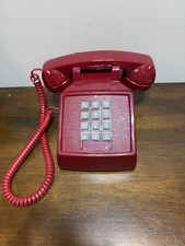 Cortelco 250047-VBA-20M Desk w/ Volume RED 2500-V-RD Touch Tone Vintage