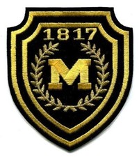 MICHIGAN WOLVERINES NCAA COLLEGE EST 1817 VINTAGE 4.5" SHIELD SEW ON TEAM PATCH