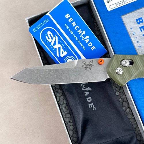 Benchmade 940 Osborne Green G10 Handle S30V Stainless Axis Lock Knife - Picture 4 of 9