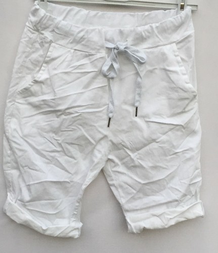  PANTALONCINI DA DONNA ITALIANI HOT PANT COTONE HOLIDAY MAGIC PANTALONI REGOLARI TAGLIE FORTI  - Foto 8 di 27