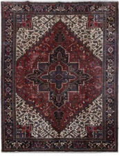 9x11' Dark Maroon Perssiaan Herriz Rug 81197