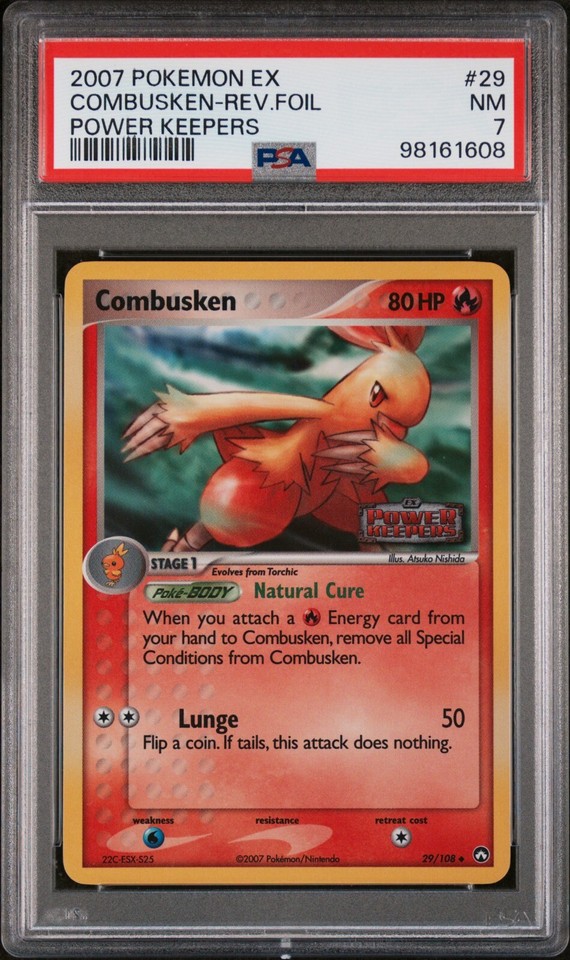 Pokemon Card Reverse Holo Combusken 29/108 PSA 7 NM ex Power Keepers eBay