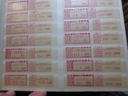 Spezialsammlung DDR Einschreibemarken SbPA über 1100 verschiedene Stücke ** - Bild 11 von 24