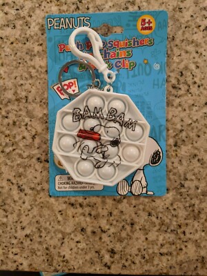 push pop squishies Squishers Peanuts Snoopy 5+ Charlie Brown Keychain back clip