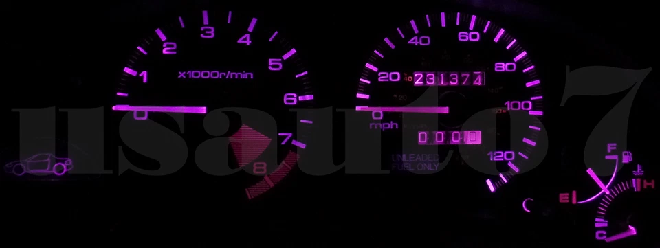 Dash Speedometer Cluster Gauge PINK LED LIGHTS KIT Fit 93-97 Honda Civic Del Sol - Image 2 of 4