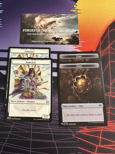 Samurai 002 / Clue 0040 x4 4x 4 Token - 20 Ways to Win Commander