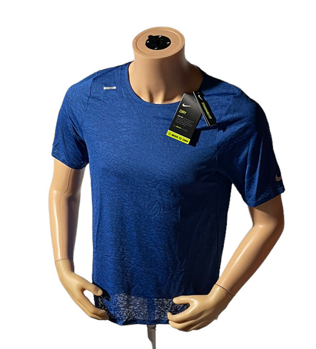 Мужской топ для бега Nike Dry Run Division синего цвета с крупной светоотражающей отделкой DA0421 7190₽