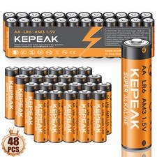 48PCS 1.5V AA Alkaline Rechargeable Battery LED Light Remote Power Batteries US