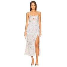 ASTR The Label- Emmi Dress in Purple Floral Mesh size Large