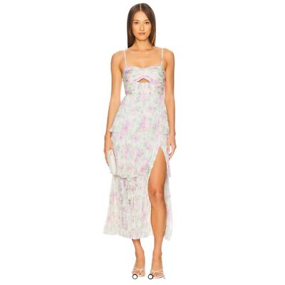 ASTR The Label- Emmi Dress in Purple Floral Mesh size Large
