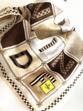 FENDI scarf mini 49.5 x 49.5 cm 100 cotton Nearly unused ladies' accessories,