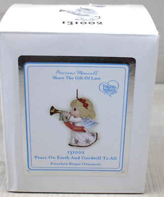 Precious Moments Peace On Earth And Goodwill To All  #131002 2013 Ornament New