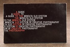 A Guide To The Minolta SLR System Of Creative Photography Book