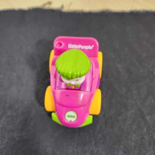 Fisher Price Little People Wheelies DC Comics Batmans 3" Purple Joker Racer Car - Picture 5 of 11