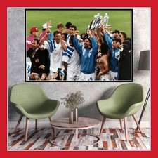 TOILE POSTER PHOTO FINALE COUPE EUROPE MARSEILLE MILAN 1993 MAILLOT OM FOOT