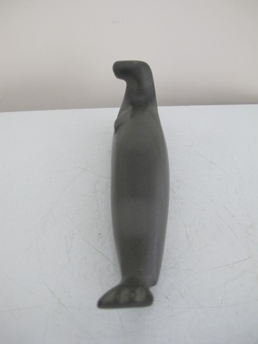Canadian INUIT Native Signed Carving of SEALION Soapstone Sculpture - Picture 5 of 7