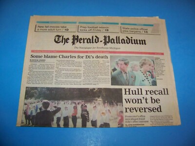 The Herald Palladium September 4, 1997  ''Some Blame Charles For Di's Death'' 