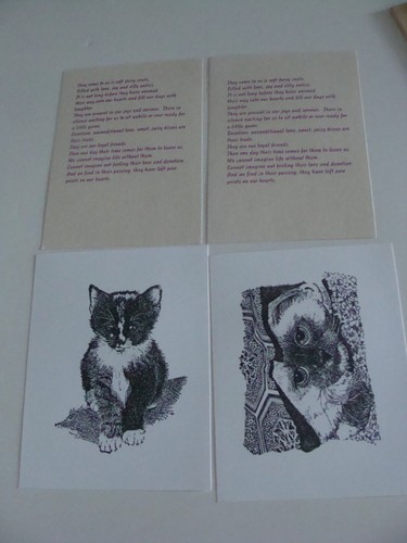 2 Kitten Kitty Cat themed Pictures & Text on cover stock. Frame Or Make Cards - Picture 6 of 9