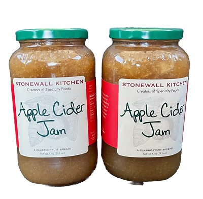 2-PACK Stonewall Kitchen Apple Cider Jam Fruit Spread 29.5 Oz each glass jar