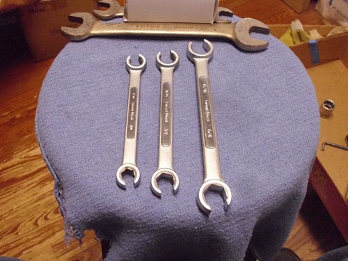 Vintage Great Neck Tools, 3-pc SAE Flare Nut Line Wrench Set, 3/8" - 11/16"! - Picture 5 of 5