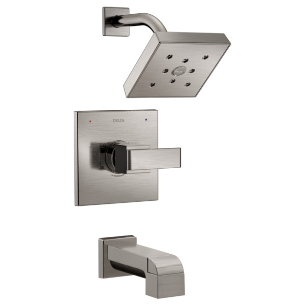 Delta Ara H2Okinetics Tub Shower Trim 14 Series Stainless-Ce