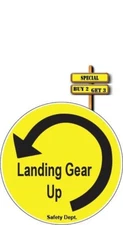 Landing Gear Up Tractor Trailer Safety Decal Sticker P912CC