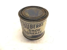 VINTAGE USED HUBERD'S SHOE GREASE SEVEN OUNCE CAN WITH CONTENTS 2/3 FULL W/WEAR