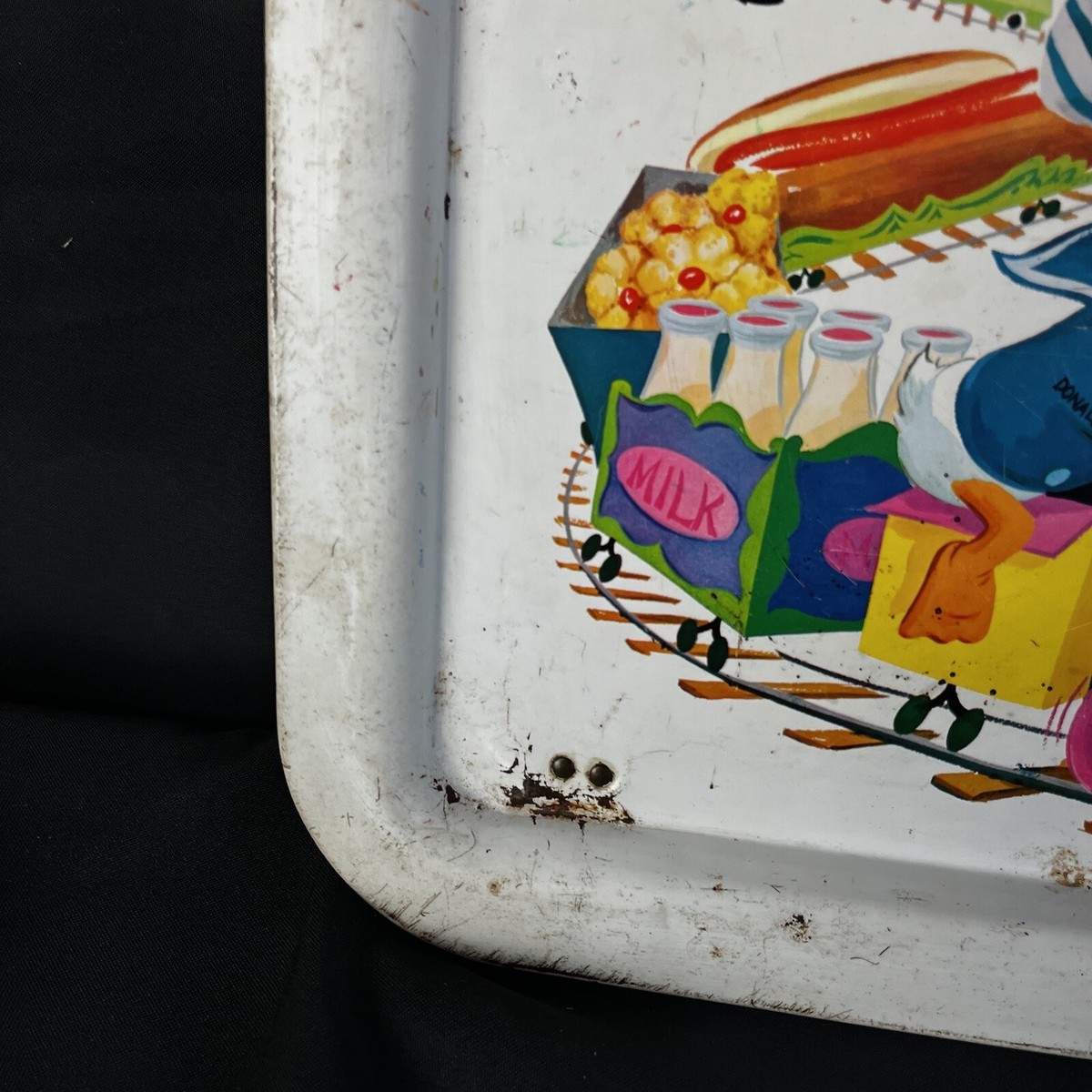 Vintage 1961 Walt Disney TV Tray Casey Jr Train Donald Duck Goofy