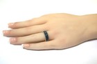 NEW 925 sterling silver fancy blue .50ct diamond 7.5mm Wide band ring 3.3g women — photo 6