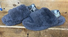UGG Fluff Yeah Slide Size 3 US 35 EU Kids 1098494K Grey