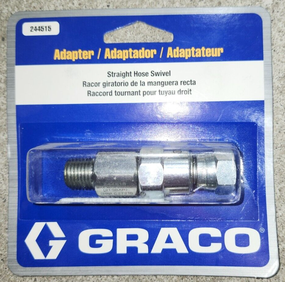 Metal 3000 PSI Straight Hose Swivel Connector 1/4" Graco 244515 eBay