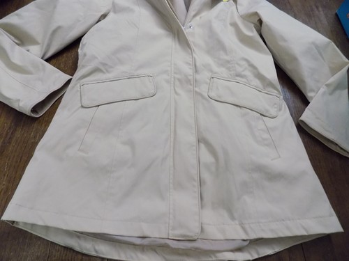Lands' End 3 in 1 Systems Jacket Tan Zip out Quilted Vest Hooded Pockets S New - Picture 4 of 7