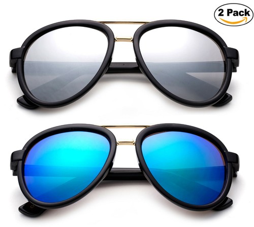 Kids Sunglasses Pilot Style Boys Girls Youth Eyewear Classic UV 100% Lead Free - Picture 10 of 13
