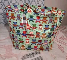 Vera Bradley Grand Tote Toasty Teddies Quilted Overnight Teddy Bears Bag NEW