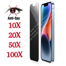Privacy Screen Protector For iPhone 14 13 12 11 XS XR 8 7 SE Tempered Glass Lot