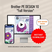 Brother PE Design 10 Embroidery software *FULL VERSION*