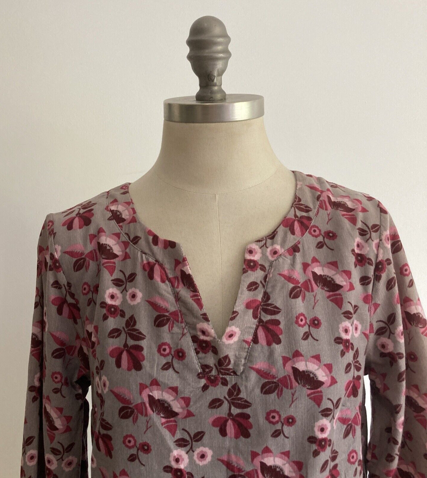 Seasalt Floral Sophie Chadwick Unique Print Needlecord Tunic, Size 10 UK, BNWT 2