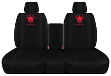 Designcovers 40-20-40 Fronts Fits 14-19 Tundra / Solid Black w WARRIOR SKULL