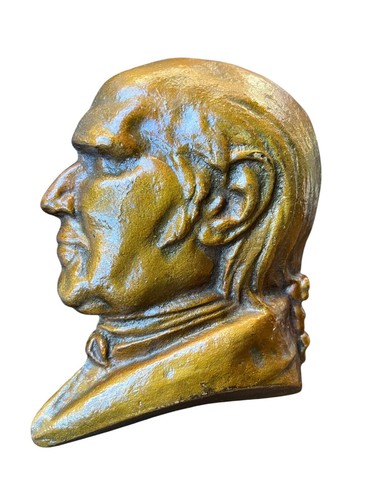 Cast Iron Head/Bust US President John Quincy Adams General Plaque Mount American