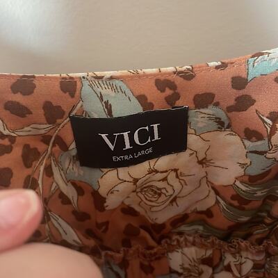 vici brown dress Carmellie Print Mesh Maxi Dress – VICI main image 0