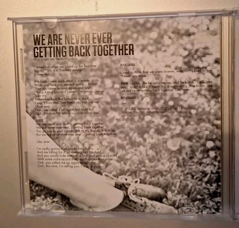 Taylor Swift - We Are Never Ever Getting Back Together (CD Single, 2012) Radio - Image 4 of 4