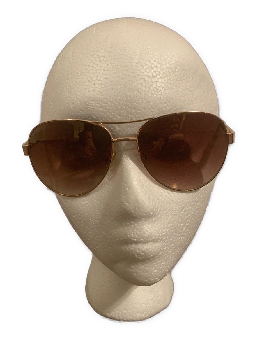 Jessica Simpson Womens Gold Frame Brown Lens Aviator  display picture 3