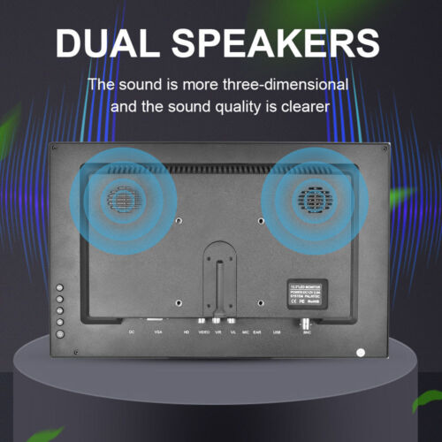 13.3" HD CCTV LCD Monitor PC Screen AV/RCA/VGA/HDMI/BNC Video Display w/ Speaker - Picture 8 of 16
