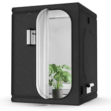 60" x 60" x 78" Grow Tent with Observation Window Removable Floor Tray